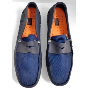 Swims Mens Penny Loafers Shoes Navy Blue Size 12